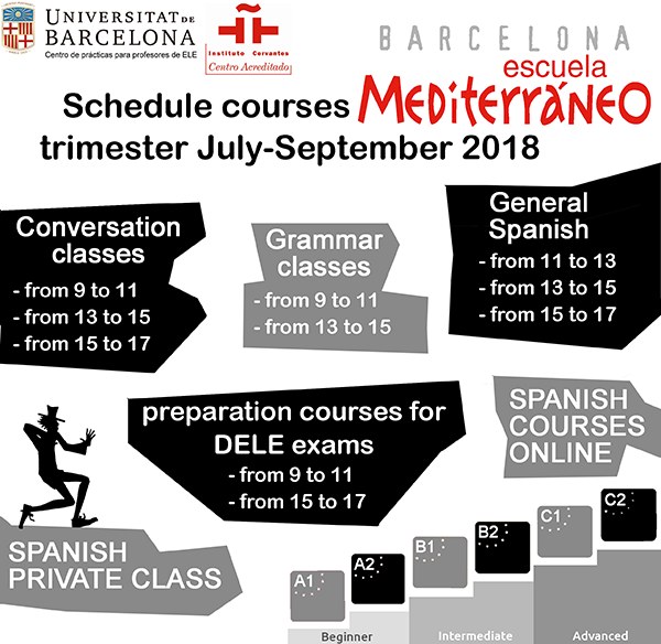 Barcelona Escuela Mediterraneo Schedule