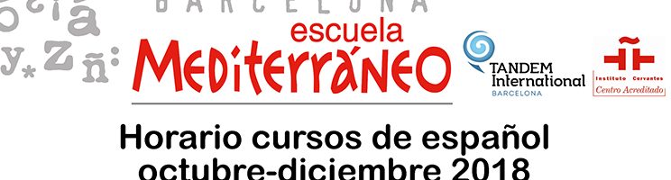 Horario cursos de español extranjeros octubre diciembre